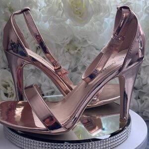 Rose Gold heels from Ashley Stewart